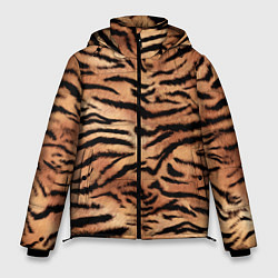 Куртка зимняя мужская Полосатая шкура тигра, цвет: 3D-черный