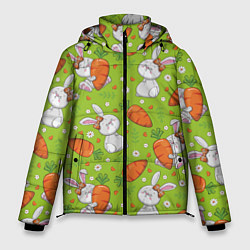 Куртка зимняя мужская Летние зайчики, цвет: 3D-светло-серый