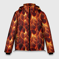 Мужская зимняя куртка Огненная мозаичная текстура