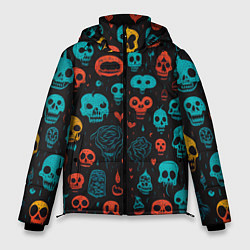 Куртка зимняя мужская Skull party, цвет: 3D-светло-серый