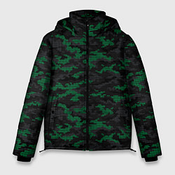 Куртка зимняя мужская Точечный камуфляжный узор Spot camouflage pattern, цвет: 3D-черный