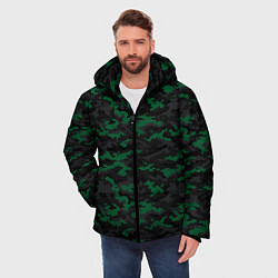 Куртка зимняя мужская Точечный камуфляжный узор Spot camouflage pattern, цвет: 3D-черный — фото 2