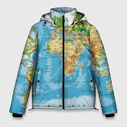 Куртка зимняя мужская Атлас мира, цвет: 3D-красный