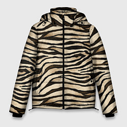Куртка зимняя мужская Шкура зебры и белого тигра, цвет: 3D-светло-серый