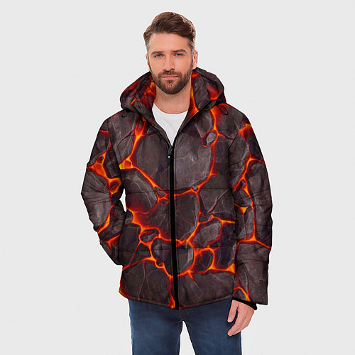 Мужская зимняя куртка Жерло вулкана / 3D-Черный – фото 3