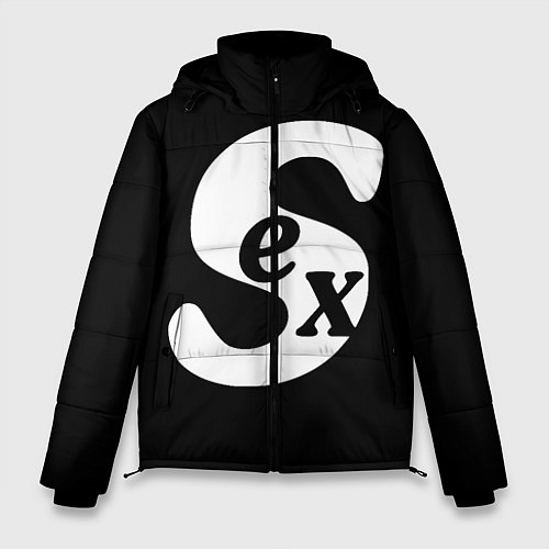 Мужская зимняя куртка SEX надпись / 3D-Светло-серый – фото 1