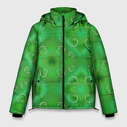 Куртка зимняя мужская Зеленый орнамент, цвет: 3D-черный