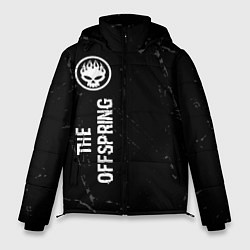 Куртка зимняя мужская The Offspring glitch на темном фоне: по-вертикали, цвет: 3D-черный