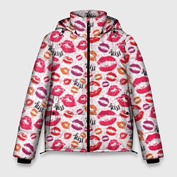 Куртка зимняя мужская Поцелуи - kiss, цвет: 3D-светло-серый