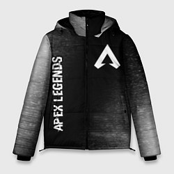 Куртка зимняя мужская Apex Legends glitch на темном фоне: надпись, симво, цвет: 3D-черный