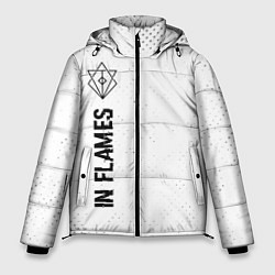 Куртка зимняя мужская In Flames glitch на светлом фоне: по-вертикали, цвет: 3D-черный