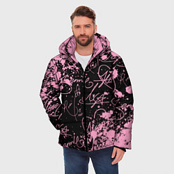 Куртка зимняя мужская Блэкпинк - автографы, цвет: 3D-черный — фото 2