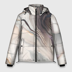 Куртка зимняя мужская Нежная мраморная текстура от нейросети, цвет: 3D-светло-серый