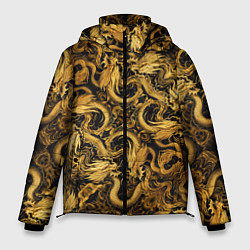 Мужская зимняя куртка Золотые китайские драконы