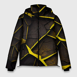 Куртка зимняя мужская Угольные разломы, цвет: 3D-красный
