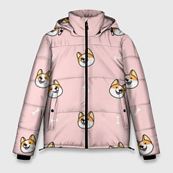 Мужская зимняя куртка Pink corgi