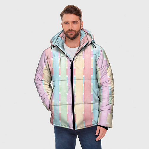 Мужская зимняя куртка Color lines / 3D-Черный – фото 3