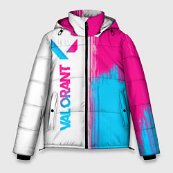 Куртка зимняя мужская Valorant neon gradient style: по-вертикали, цвет: 3D-черный