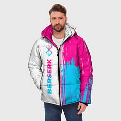 Куртка зимняя мужская Berserk neon gradient style: по-вертикали, цвет: 3D-черный — фото 2