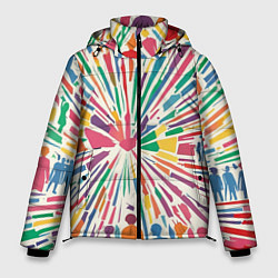 Куртка зимняя мужская Цветные будни, цвет: 3D-черный