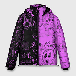 Куртка зимняя мужская Dead inside purple black, цвет: 3D-красный