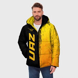 Куртка зимняя мужская UAZ - gold gradient: по-вертикали, цвет: 3D-черный — фото 2