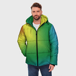 Куртка зимняя мужская Радужный градиент, цвет: 3D-черный — фото 2