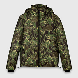 Мужская зимняя куртка Магические грибы - камуфляж