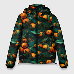 Куртка зимняя мужская Яркие апельсины, цвет: 3D-светло-серый