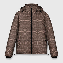 Куртка зимняя мужская Brown tracery, цвет: 3D-красный