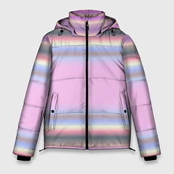 Куртка зимняя мужская Сиреневые полосы, цвет: 3D-черный