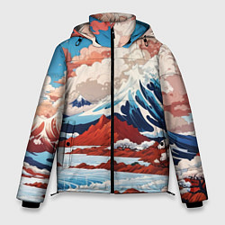 Мужская зимняя куртка Пейзаж в Японском ретро стиле