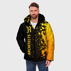 Куртка зимняя мужская Architects - gold gradient: по-вертикали, цвет: 3D-черный — фото 2