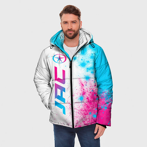 Мужская зимняя куртка JAC neon gradient style: по-вертикали / 3D-Черный – фото 3