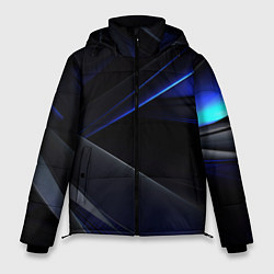 Куртка зимняя мужская Black blue background, цвет: 3D-красный