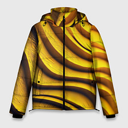 Мужская зимняя куртка Желтые абстрактные полосы