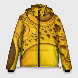 Мужская зимняя куртка Желтая объемная текстура