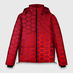 Мужская зимняя куртка Сотовый красный градиент