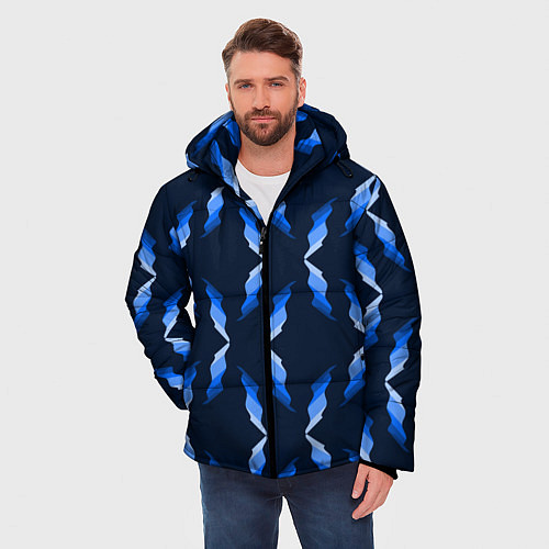 Мужская зимняя куртка Синяя ночь / 3D-Черный – фото 3