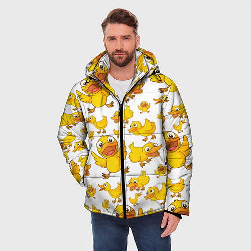 Мужская зимняя куртка Yellow ducklings / 3D-Черный – фото 3