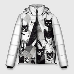 Мужская зимняя куртка Абстрактные коты