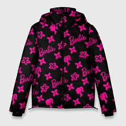 Мужская зимняя куртка Барби паттерн черно-розовый
