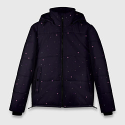 Куртка зимняя мужская Абстракция ночь тёмно-фиолетовый, цвет: 3D-черный
