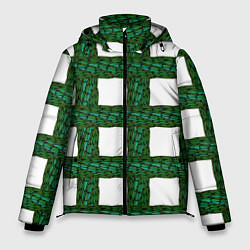 Куртка зимняя мужская Зеленые змейки, цвет: 3D-красный