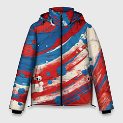 Мужская зимняя куртка Краски в цветах флага РФ