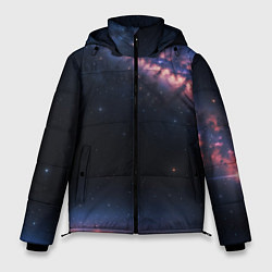 Мужская зимняя куртка Млечный путь в звездном небе