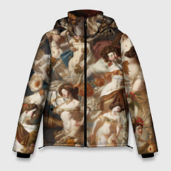 Мужская зимняя куртка Дамы и цветы классицизм