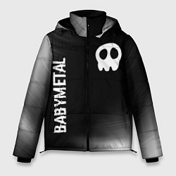 Куртка зимняя мужская Babymetal glitch на темном фоне: надпись, символ, цвет: 3D-черный