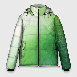 Мужская зимняя куртка Зелёные пиксели
