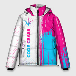 Куртка зимняя мужская Code Geass neon gradient style: по-вертикали, цвет: 3D-черный